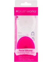 Brushworks Silicone Facial Cleansing Pads 2 Pieces